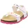 Fussbettpantoffel Weiß/Pink 33