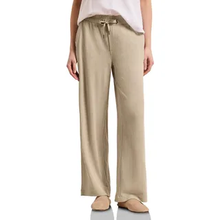 STREET ONE High Waist Wide Leg Hose Casual Beige 40