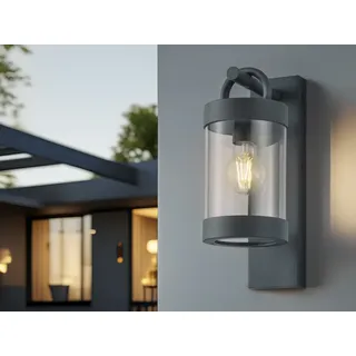 LED Außenwandleuchte Anthrazit Landhausstil Wand-Laterne zur Fassadenbeleuchtung