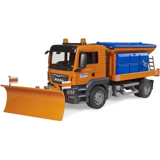 Bruder 03785 - MAN TGS Winterdienst mit Räumschild Blau/Orange 1:16