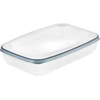 keeeper Frischhaltedose, 2.400 ml, Mikrowellengeeignet, Stapelbar, Spülmaschinengeeignet, 31,5 x 20 x 6 cm, Franco, Nordic Blue (Blau)