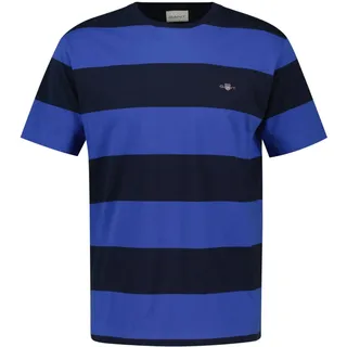 T-Shirt GANT "T-Shirt BAR STRIPE T-SHIRT 1er Pack", Herren, Gr. M, blau, Obermaterial: 100% Baumwolle CO., Shirts T-Shirt