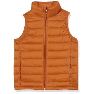 Amazon Essentials Jungen Leichte, Wasserabweisende, Verstaubare Daunenweste Mit Kapuze, Hellbraun, 10 Jahre