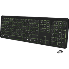LogiLink Keyboard Logilink Wireless Gaming Black (DE, Kabellos), Tastatur, Schwarz