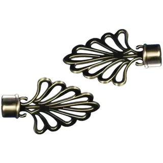 Liedeco Gardinenstangen-Endstück »Fächer« für Gardinenstangen Ø 16 mm, goldfarben