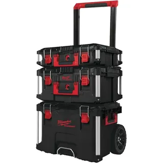 Milwaukee Werkzeugtrolley 3-teilig schwarz-rot 41,0x29,0x56,0 cm