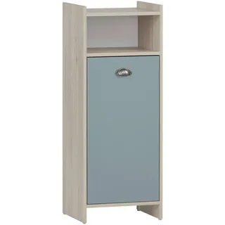 Stylife Highboard , Eichefarben, Pastellblau , Metall , 1 Fächer , 40.2x104x33 cm , Made in Germany , Beimöbel erhältlich, stehend , Kleinmöbel, Kommoden, Highboards