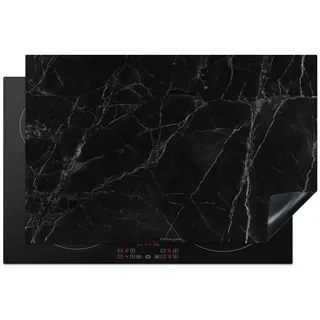 MuchoWow Herdabdeckplatte Schwarz - Marmor 80x52 cm , Kunststoff , Rechteckig , 80x52x0.2 cm , Made in Europe , Küchen, Küchenelektrogeräte, Herde, Herdabdeckplatten