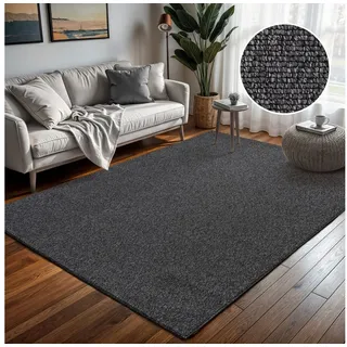 Sanat Teppich LORA Plus, anthrazit B/L: ca. 140x200 cm – anthrazit