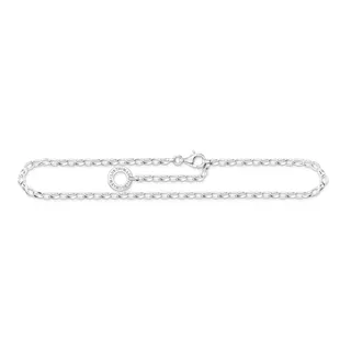 Thomas Sabo Damen Charm-Fußkette Classic Charm Club 925 Sterling Silber X0034-001-12