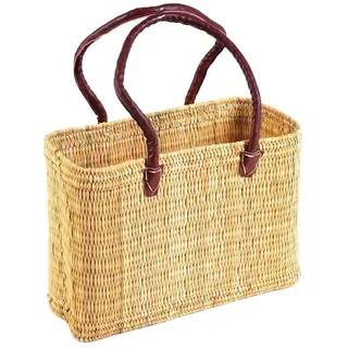 Seegras Tasche mittel langer Griff Einkaufskorb Korb Flechtkorb Korbtasche