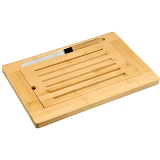 KESPER Brot-Schneidebrett-Set Bambus 1 Set 42 x 28 x 2 cm Beige