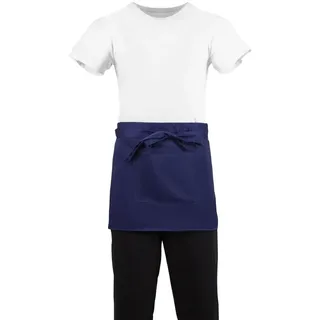 Whites Chefs Clothing BB179 Kurze Bistroschürze, Marineblau