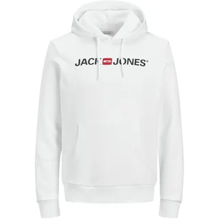 JACK & JONES Hoodie mit Logo in weiß aus Sweatstoff-M