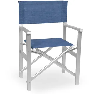 Stuhl Regie Ketty Aluminium Mit Sitzen Und Rückenlehne IN Textilene Blau