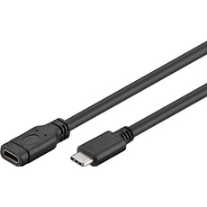 PremiumCord PÅTMevodnÃ­k ProdluÅ3⁄4ovacÃ­ kabel USB-C M/F, ÄernÃ1⁄2 (1 m, USB 3.1), USB Kabel