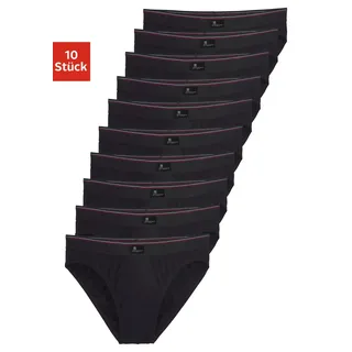 Slip LE JOGGER "Herren Unterhose", Herren, Gr. 5M, 10 Stk., schwarz, Jersey, Obermaterial: 100% Baumwolle, unifarben, körpernah, Unterhosen Slip, nur einfarbig oder in bunter Mixpackung, Topseller