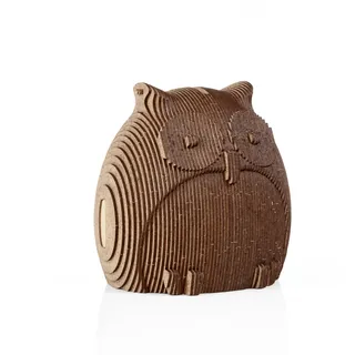 EWA Eco-Wood-Art COINBANK: OWL Einmal zusammengebaut, Wird Dieser 3D-Innenbaukasten zu einem funktionalen Sparschwein mit einem Schlüssel zum Öffnen