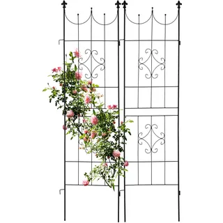 Relaxdays Rankgitter 183 x 46 x 1 cm Schwarz