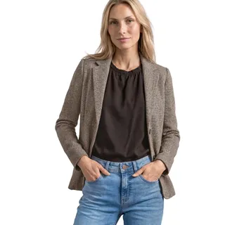 Street One Damen Basic Blazer mit Reverskragen und Dessin