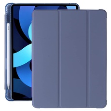 JOYLYJOME Hülle für iPad 10.2 Zoll 9./8./7. Generation (Modelle 2021/2020/2019) mit Stifthalter, weiche TPU Hülle mit Transluzent Rückseite,Lavendel