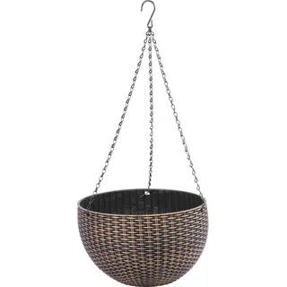 Blumentopf Strend Pro Modern, hängend, zum Aufhängen, golden, 26x16 cm, mit Kette und Aufhänger