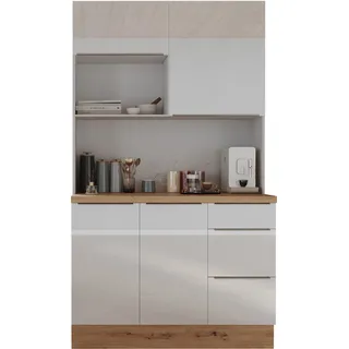 Respekta Marleen Buffet mit Schubladen 120 cm Soft-Close weiß hochglänzend