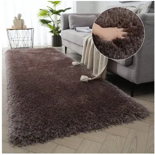 MY HOME »Micro exclusiv Teppich, sehr hoher Flor, weich durch Mikrofaser« rechteckig 78 mm Höhe weich, Microfaser, unifarben, Schlafzimmer, Wohnzimmer, Esszimmer,