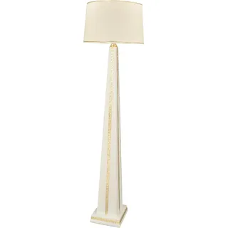Design Stehllampe Designer Steh Leuchte Lampe Schirm Pyramide Leuchten 6910 Neu - Weiß