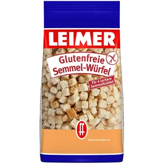 Leimer Semmelwürfel Knödelbrot glutenfrei 175g - Aus frisch gebackenem Brot für lockere und gelingsichere Semmelknödel (1 x 175g)