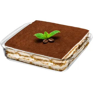 1L Glas Auflaufform Kleine Quadratisch Backform für 1 Person Glas Backblech 18x18x5cm Borosilikatglas Hitzebeständig bis 400°C für Heißluftfritteuse, Backofen, Mikrowellenherd
