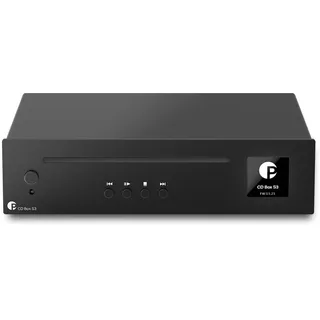 Pro-Ject CD Box S3, Ultra kompakter CD Player mit True Red Book Laufwerk und internem DAC, Schwarz