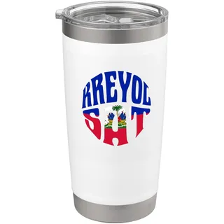 Haiti XXL Flagge Doppelwandiger Edelstahl-Thermobecher