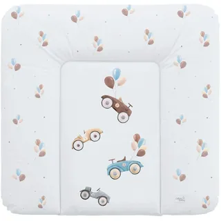 Ceba Baby® Wickelauflage 75x72 cm – Weiche Wickeltischauflage für Jungen & Mädchen – Wasserdicht & Abwaschbar – OEKO-TEX® 100 – Made in EU - Retro Cars