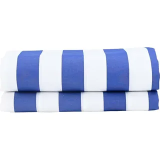 vidaXL Markisen-Ersatzstoff Blau und weiß 10 x 1,6 m Stoff - Blau
