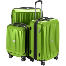 HAUPTSTADTKOFFER - X-Berg - 3er Koffer-Set Koffer Trolley Hartschalenkoffer, TSA (S, M, L ), Apfelgrün