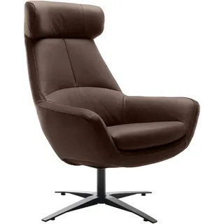 Trendmanufaktur Sessel , Braun , Leder , Echtleder , Anilinleder , 81x112x83 cm , Made in Eu , Lederauswahl, Stoffauswahl , Wohnzimmer, Sessel, Ledersessel