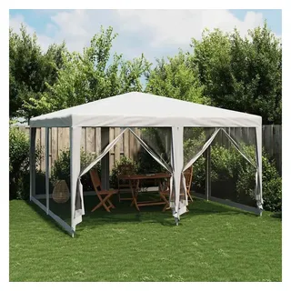 vidaXL Partezelt 4 x 4 m inkl. 8 Seitenteile Weiß
