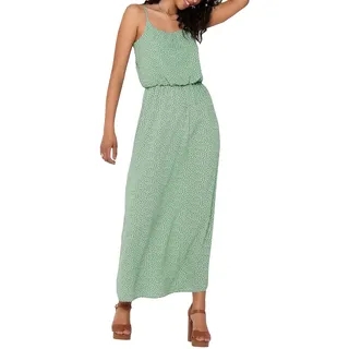 ONLY Damen Maxi Kleid Winner Trägerkleid mit Punkten 15177381 Chinois Green karo dot 34