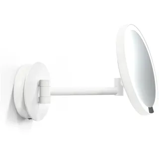 Decor Walther Just Look Plus Wandkosmetikspiegel LED mit Direktanschluss, weiß matt - Vergrößerung 5-Fach