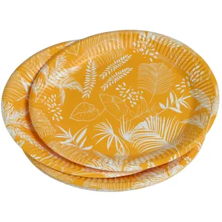 Homéa, Set mit 10 Papptellern, Durchmesser 18 cm, Exotic Mood