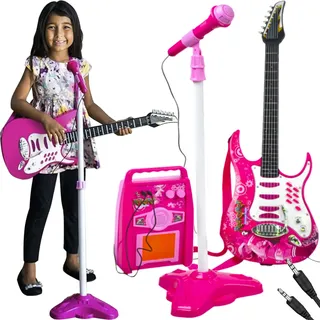 E-Gitarre Verstärker Mikrofon mit Ständer Rockgitarre Standmikrofon Set 22407
