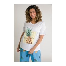 T-Shirt, Ananas, Classic, V-Ausschnitt, Halbarm