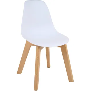 Mid.you Kinderstuhl , Weiß, Buchefarben , Holz, Kunststoff , Buche , massiv , 33x57x38 cm , Babymöbel & Kindermöbel, Babyzimmer, Kindersessel & Kindertische