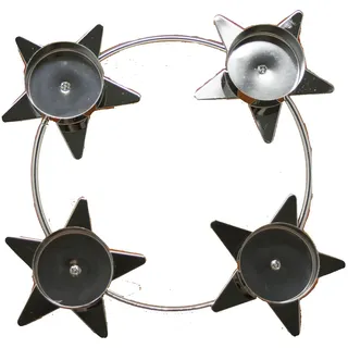 Teelichthalter Metall silber 22x4 cm NTK Weihnachtsdekoration