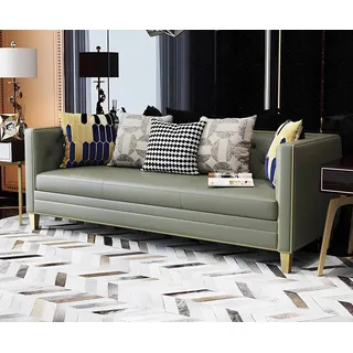 Chesterfield 3 Sitzer Couch Polster Sitz Textil Stoff Leder Couchen Sofa Sofas - Rot