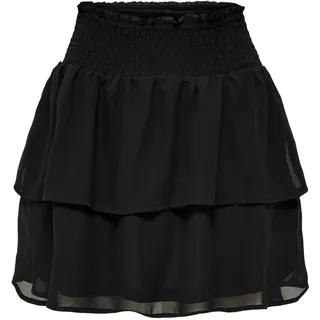 Only Minirock ONLANN STAR LAYERED SMOCK SKIRT«, schwarz