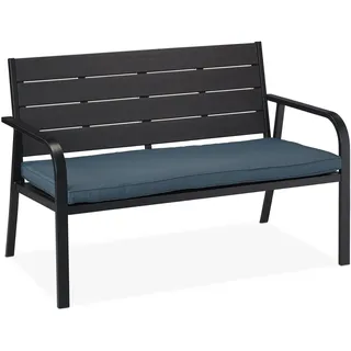 Relaxdays Gartenbank 118 x 78 x 66 cm Schwarz