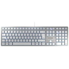 Cherry KC 6000 SLIM - Tastaturen - Nordisch - Silber