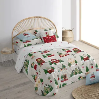 Belum Bettbezug für Weihnachten, 50% Baumwolle, 50% Polyester, Bettbezug mit Knöpfen Lappland 7 90 (155 x 220)